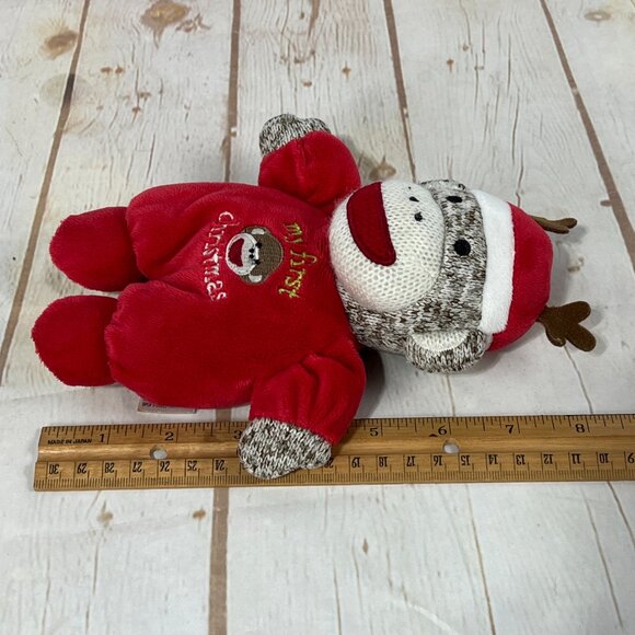 “My First Christmas” Sock Monkey Rattle Toy - Picture 7 of 7
